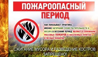 Внимание! Пожароопасный период! Особый противопожарный режим!